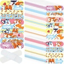 Patelai 300 stuks Kids Bandages Bulk 10 stijlen Klevende kinderen Flexibele kleurrijke schattige cartoon Bandages Waterdichte ademende Stickers bescherming Care Cuts voor meisjes jongens(Hond)