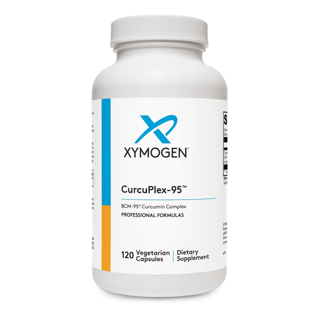 XYMOGEN CurcuPlex-95 - Kurkuma Curcumine Supplementen met verbeterde biologische beschikbaarheid - Daily Brain Support Supplement (120 Vegan Turmeric Capsules)