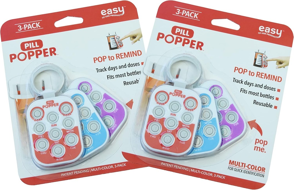 Pill Popper - Geheugenhulp dosis tracker (6 Pack)