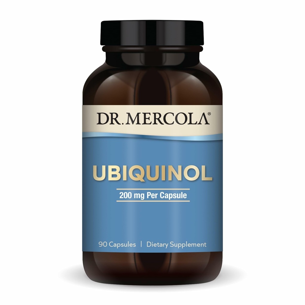 Dr. Mercola Ubichinol, 90 porties (90 capsules), 200 mg per capsule, dieetsupplement, ondersteunt energieproductie, niet-GMO