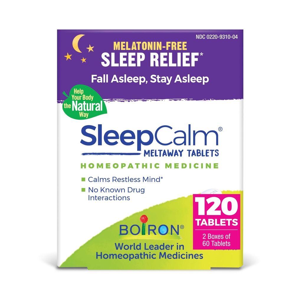 Boiron SleepCalm slaaphulp voor diepe, ontspannende, rustgevende nachtrust - Melatonine-vrij en niet-gewoonte-vorming - 60 Tellen (Pack of 2)