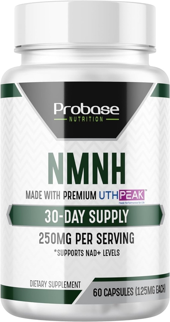 Uthpeak NMNH NAD Supplement 250mg - Aanbevolen dosis voor gezonde veroudering, een Memory Focus Supplement voor Cognitive Function Support (60 capsules) - Alternatief voor NR, NAD, Quercetin en Fisetine