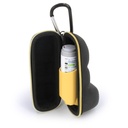 CASEMATIX Cas d'inhalateur d'asthme avec lanyard et clip sur porte-clés carabiner, porte-inhalateur étendu à l'ajustement standard de secours et nouveaux dispositifs d'inhalateur d'albutérol jusqu'à 4 pouces - comprend cas d'asthme seulement