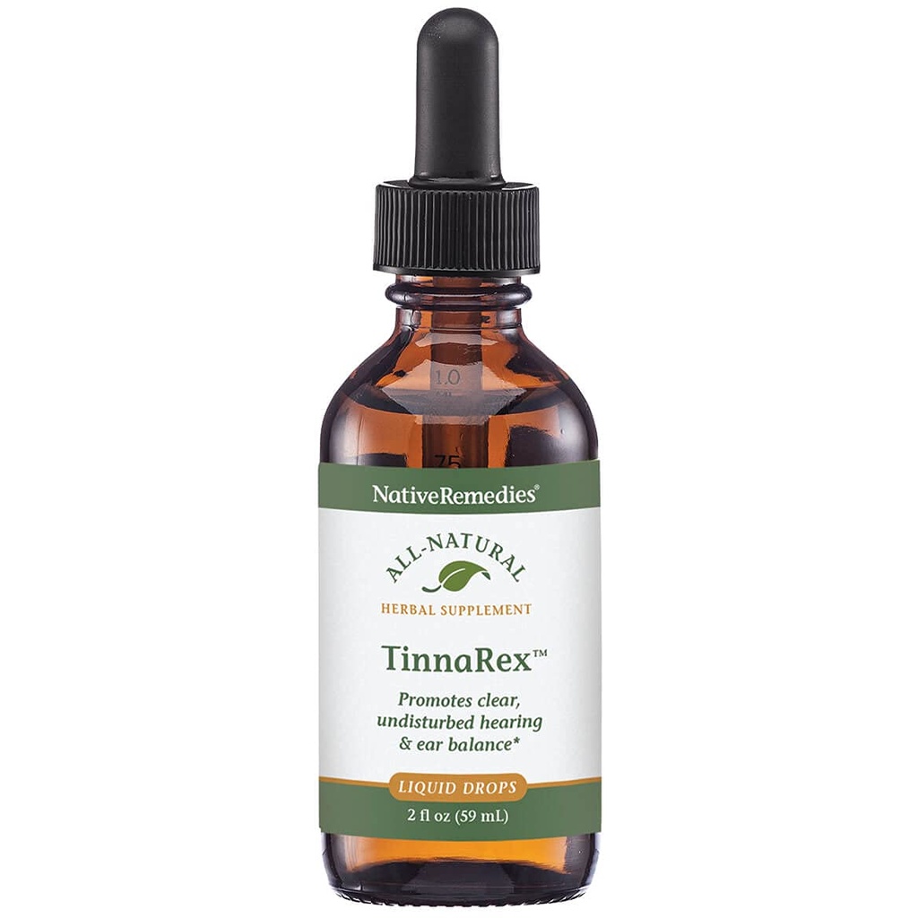 Native Remedies TinnaRex - Alle natuurlijke kruidensupplement bevordert helder en ongestoord horen - Ondersteunt oorstructuren, geluidsgeleiding en geleiding - 59 ml