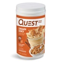 Quest Nutrition Cinnamon Crunch Protéines Poudre, 20g de protéines, 2g de glucides nets, 1g de sucre, faible teneur en glucides, sans gluten, 1,6 livre, 24 portions