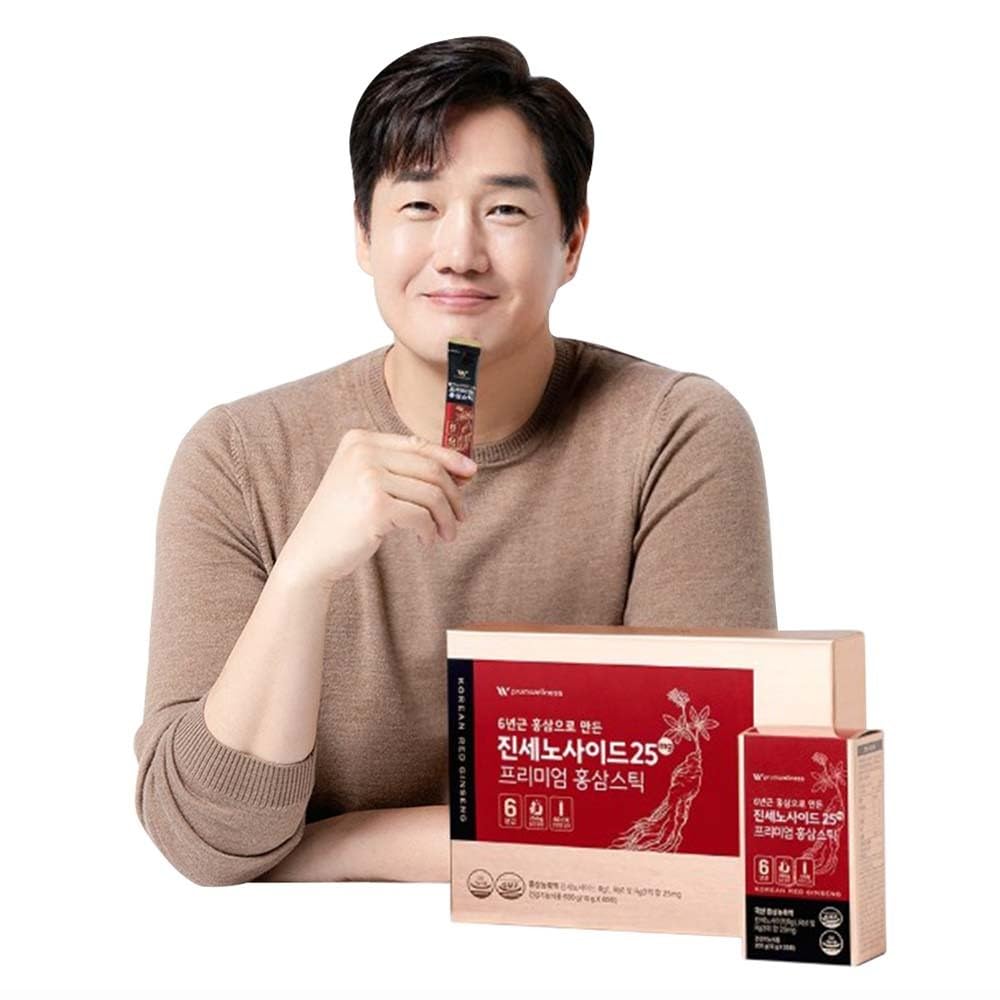 K-Herb Premium bâtonnets de ginseng rouge coréen bâtonnets portables liquides avec extrait de ginseng rouge coréen Pas de conservateurs (Ginsenoside 25mg 60P)
