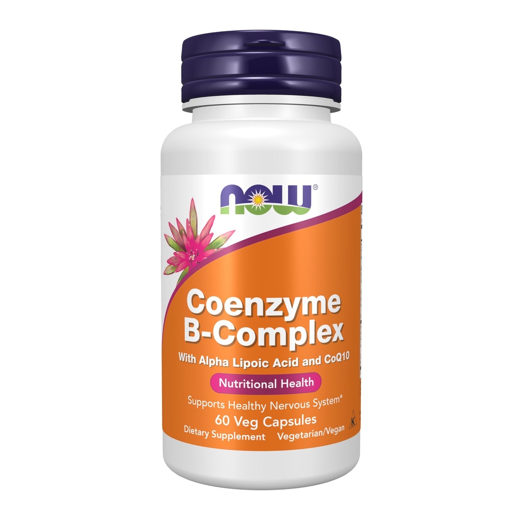 NOW Foods Supplementen, Co-Enzyme B Complex met Alpha Lipoïnezuur en CoQ10, Nutritional Health, 60 Veg Capsules