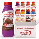 Premier Secous de protéines, 8 Flavor Variety Pack, 30g Protéines, 1g Sucre, 24 Vitamines et minéraux, nutriments pour soutenir la santé immunitaire 11,5 Fl Oz (8 Pack)