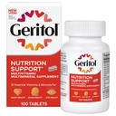 Geritol, Multivitamine Supplement, Bevat B-Vitaminen, Antioxidanten, Vitaminen C, E & D en ijzer, 26 Essentiële Vitaminen en Mineralen, Glutenvrije, Non-GMO, Geen kunstmatige zoetstoffen, 100 Tabletten