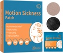 Zee- en bewegingsziekte Patches - Duizeligheid Vertigo & Misselijkheid Relief - Anti-Braken Bands voor volwassenen en kinderen - voor auto's Cruise Schepen Vliegtuig Treinbussen en andere vormen van verkeer Vervoer - 20 Patch
