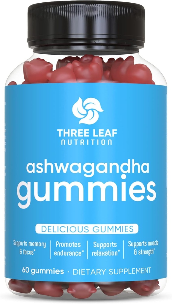 Ashwagandha Gummies for Men & Women - Ashwagandha Supplementen ondersteunt focus, geheugen, kalmte en energie - Ashwagandha Extract Gummy - 60 Gummies