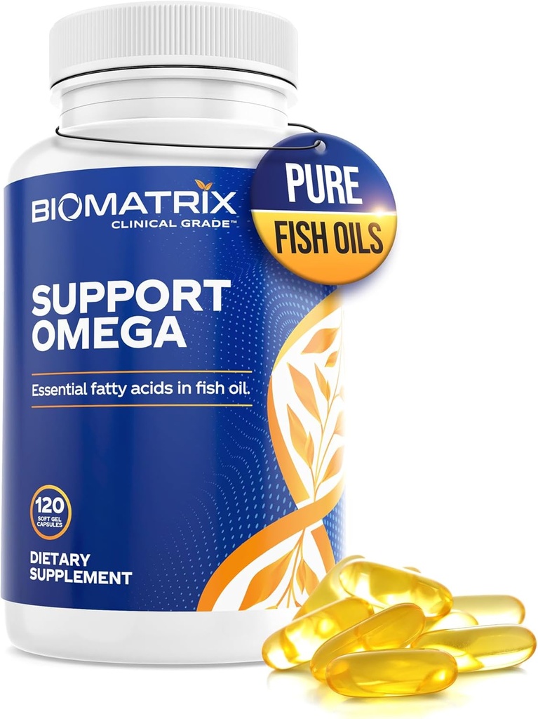 Ondersteuning Omega (120 Gel Capsules) Omega 3 Visolie Supplement - Cardiovasculaire, Skeletspierstelsel-ondersteuning