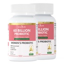 Probiotica en prebiotica voor vrouwen pH Balance & Digestie - 60 Miljard Vaginale Probiotica met Cranberry & D-Manneus voor Gut, Urinaire, Immune Health, Vegan & Non-GMO 180 Capsules