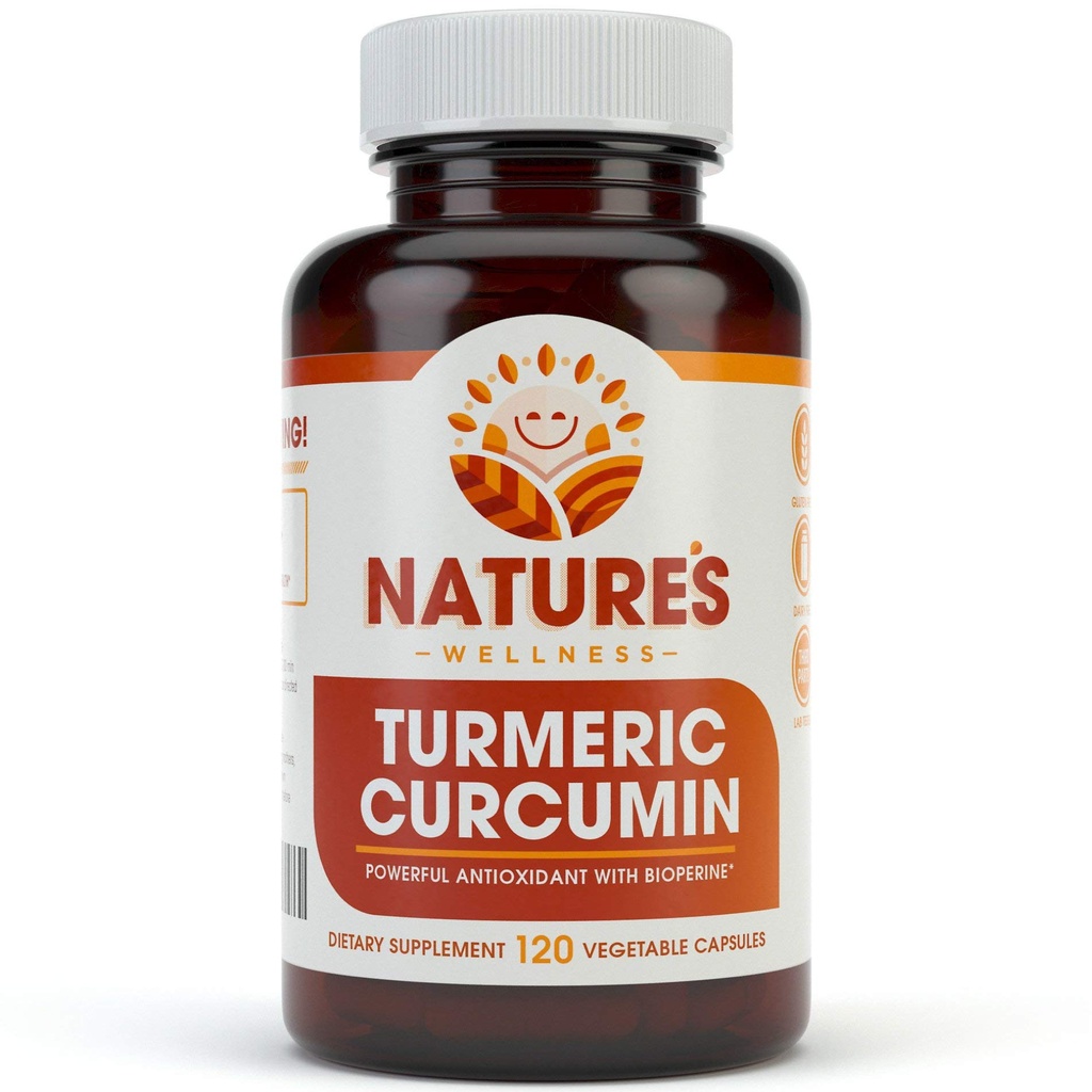 1600mg Biologische Kurkuma Curcumine w/Bioperine en Zwarte Peper 