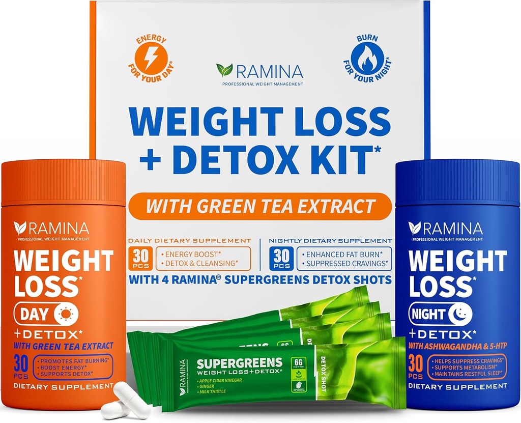 Ultieme gewichtsverlies Kit 30 Dag en Nacht Detox Shots 