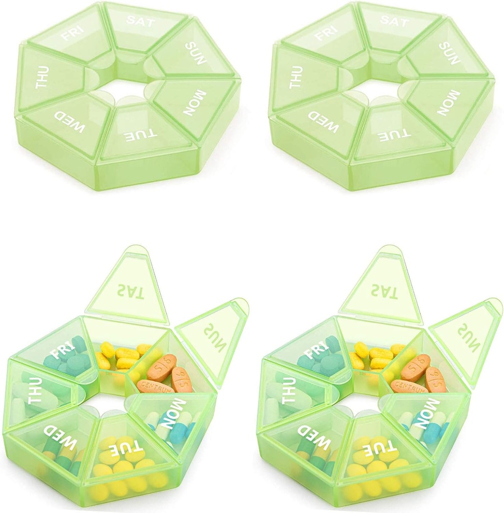 Wekelijkse Pillen Organisator Grote 7 dagen pil Box Organisator Dagelijkse Geneeskunde Case voor Vitamine Fish Oil Pillen Supplementen Artritis Vriendelijk
