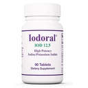 Optimox Iodoral 12,5 mg supplement - Jodium Supplement, schildklier ondersteuning voor vrouwen en mannen, Lugol oplossing pillen, kaliumjodide tabletten, dagelijkse minerale complex - 90 Tel.
