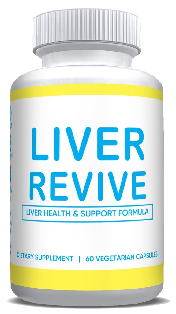 Lever Revive Natuurlijke Ontgifting, Reiniging en Ondersteuning Formule Reparatie w/ Artichoke, Melkdistel, Dandelion Wortel, Rode bieten, Melkdistel Lever verdediging Supplement gezonde leverfunctie 60 Vegetarische Capsules