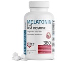 Bronson Melatonine 5mg Fast Solution Cherry Flavor Tablets met vitamine B6 - Nacht slaaphulp - bevordert ontspanning, 360 Vegetarische Kauwbare Lozen