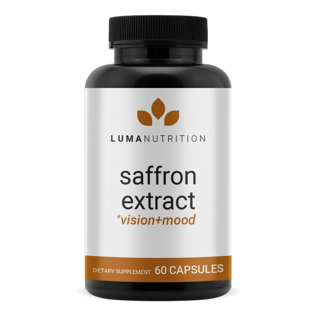 Luma Nutrition Saffron Extract Capsules - Premium Saffron Supplementen - 88,50 mg Pure Saffron Pillen - Mood Ondersteuning - Eye Support - Made in The USA - 60 Capsules