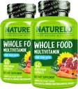 NATURELO Tiener Multivitamine - Whole Food Multivitamine for Teenage Boys - Minerals Supplement for Active Kids - with Plant Extracts - Non-GMO - Vegan & Vegetarian - 60 Capsules (pack of 2)