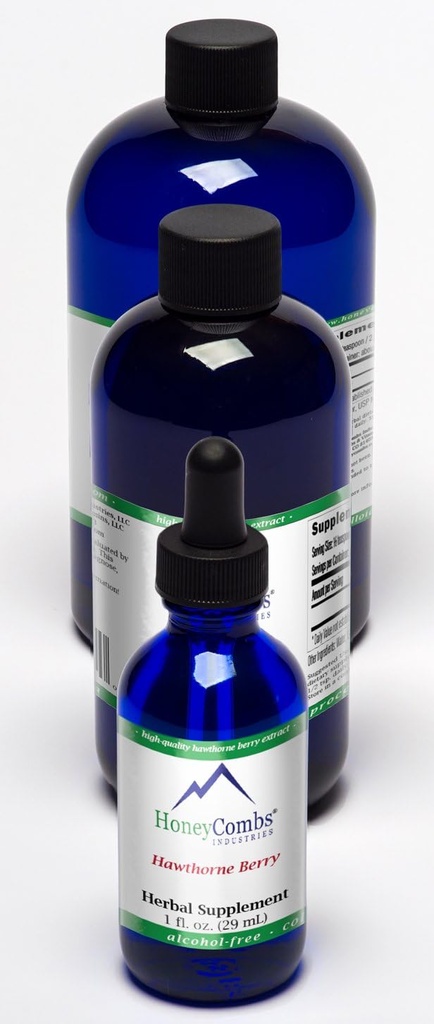 HoneyCombs 8oz. Hawthorne Berry Ondersteunt het Circulatorium Systeem, Hart en Meer Vloeistof Extract