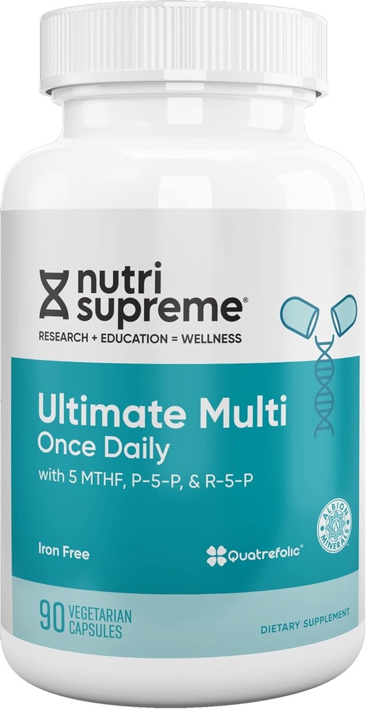 Nutri Supreme Ultimate Multivitamine voor mannen en vrouwen, met meer dan 20 vitaminen en mineralen, Dagelijks voedingssupplement voor Immune Support, Kosher, Vegetarische 90 dagen levering