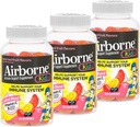 Airborne 500mg Vitamine C + Zink Immuun Ondersteuning Supplement Gummy's voor kinderen, Assorted Fruit smaak, Glutenvrij Gemaakt Blend met Krachtige Antioxidanten Vitaminen C & E, 42 Gummies (3 Pack)