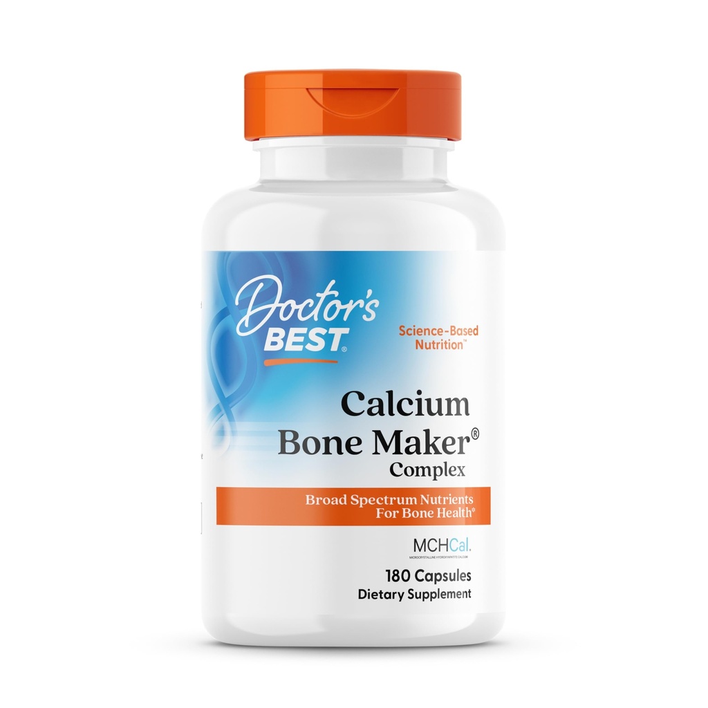 Artsen Best Calcium Bone Maker Complex, Breed Spectrum Nutriënten voor Bone Health, Non-GMO, Glutenvrij, Sojavrije 180 Capsules