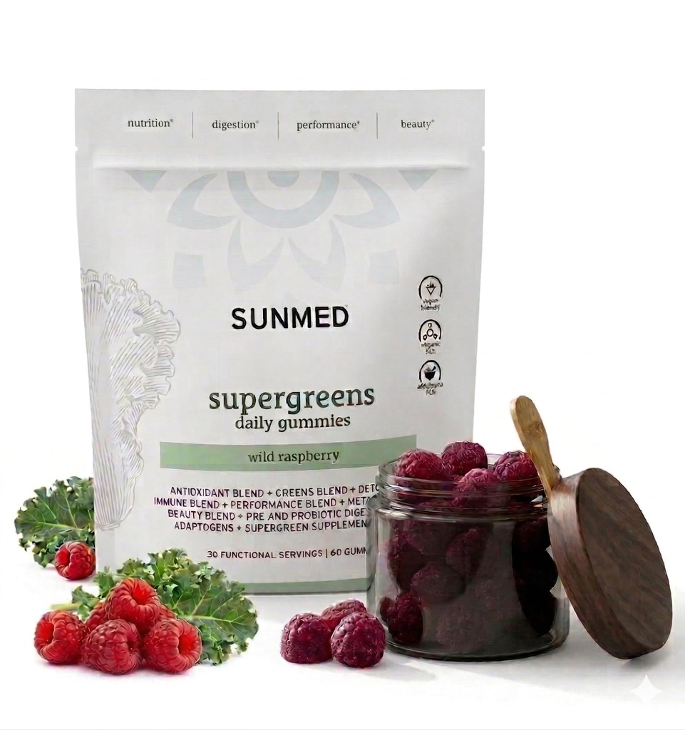 SUNMED Supergreens Daily Gummies 