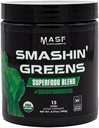 MASF Smashin' Greens Superfood Blend NSF Sport, Super Greens Digestieve Gezondheid, Spirulina, Chlorella, Bloat Relief, 8,47 Ounce (pakket van 1)