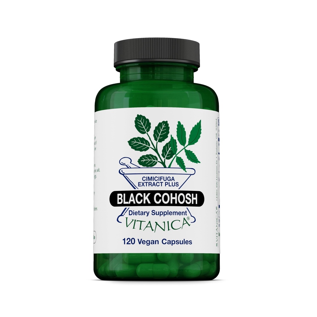 Vitanica Black Cohosh, Cimicifuga Extract Plus, Vegan, 120 capsules