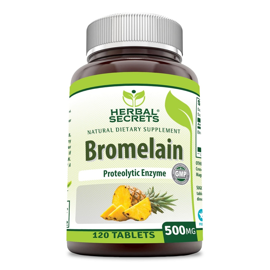 Kruidengeheimen Bromelain Supplement 500 Mg Tablets Supplement 