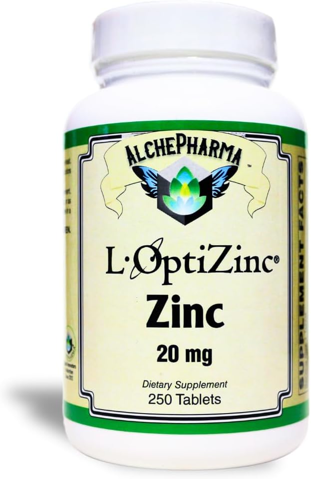 AP L-OptiZinc® 20mg (Le complexe original 1:1 de zinc Bound à 100% de méthionine naturelle) (250)