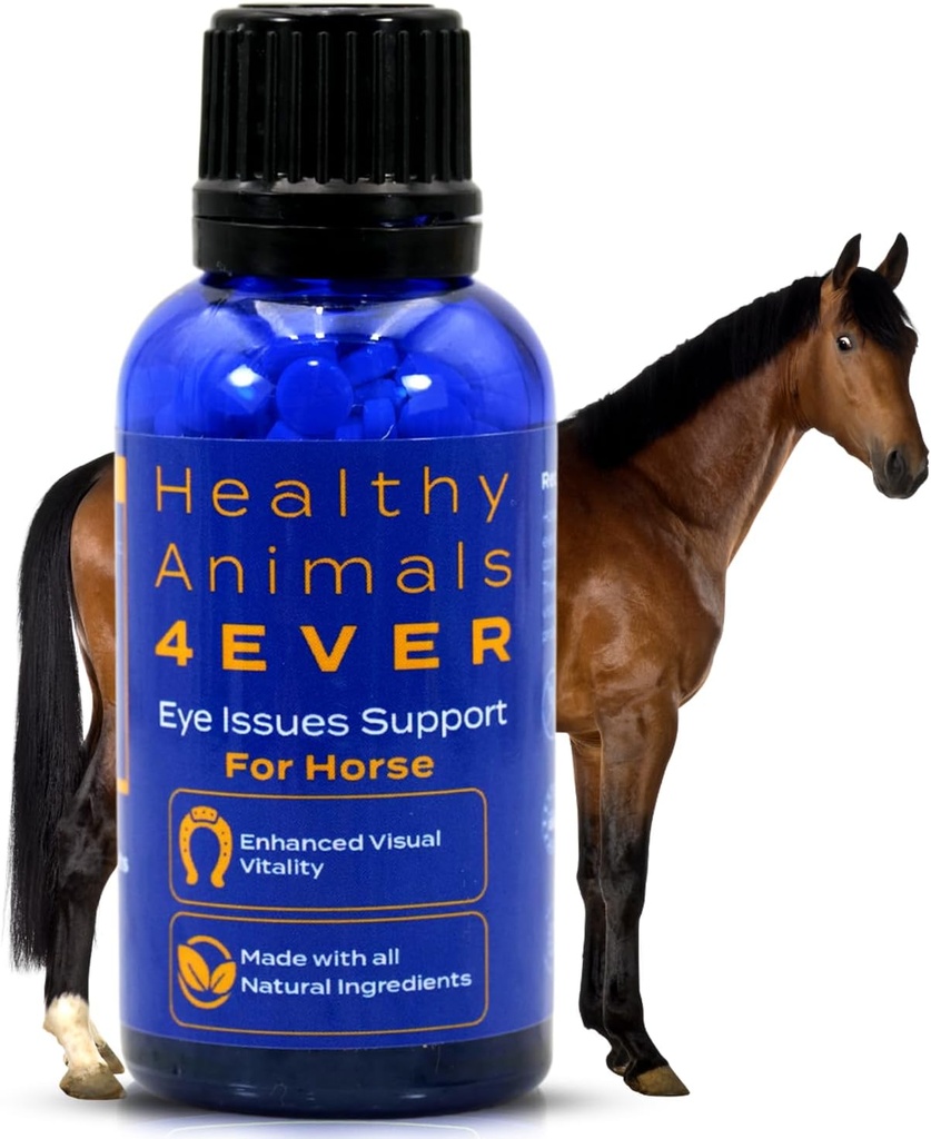 HA4E - Horse Eye Health Ondersteuning - Behoudt normale minerale niveaus voor gezonde ogen - Zeer effectief, natuurlijke Homeopathische supplement - 300 Tabletten