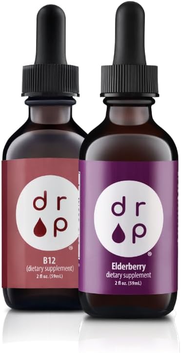 Drop supplementen vloeibare vlierbessen druppels en vitamine B12 druppels bundel
