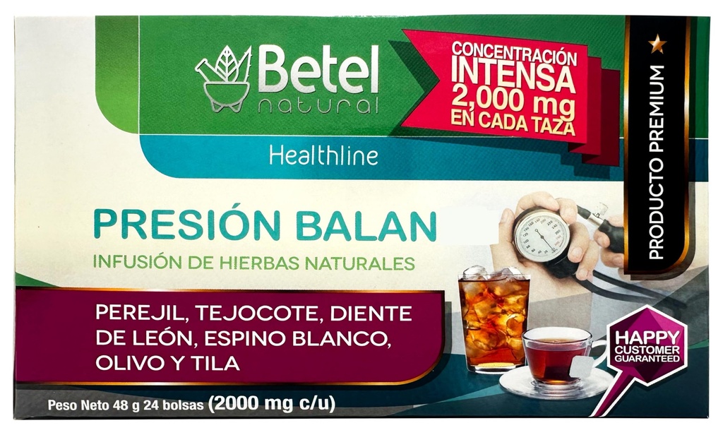 PresidiumBalan Tea van Betel Natural - Gezonde ondersteuning voor druk - 24 theezakjes