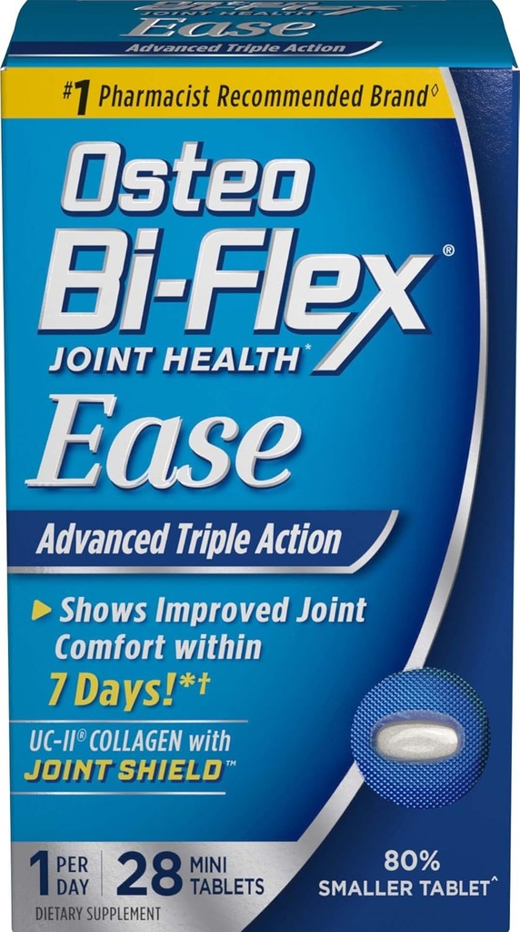 Osteo BiFlex 1 per dag, Joint Health Ease, Advanced Triple Action, 28 Mini Tablets