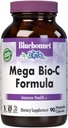 Bluebonnet Nutrition Mega Bio-C Formula Plantaardige Capsules, High Potency Buffered Vitamine C, voor Immune Health, Sojavrij, Glutenvrij, Non-GMO, Kosher, Dairy Free, Vegan, 90 Tellen