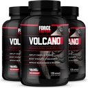 FORCE FACTOR vulkaan pre workout stikstofoxide Booster supplement voor mannen met Creatine en L-Citrulline om te helpen Boost Nitric Oxide, Energie, Build Muscle & Improve Blood Flow, 120 Count(Pack of 3)