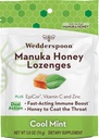 Wedderslepel Manuka Honey Immunity Lozenges, Cool Mint, 2.6 Oz (Pack of 1), Echte Nieuw-Zeelandse honing, Boost Immuniteit binnen twee uur