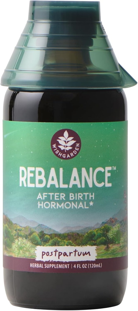 WishGarden Kruiden ReBalance na de geboorte Hormonal - plantaardige kruidensupplement met Vitex Berry & Motherwort ondersteunt gezonde postpartum Hormone niveaus en postnatale Hormone Balance, 4oz