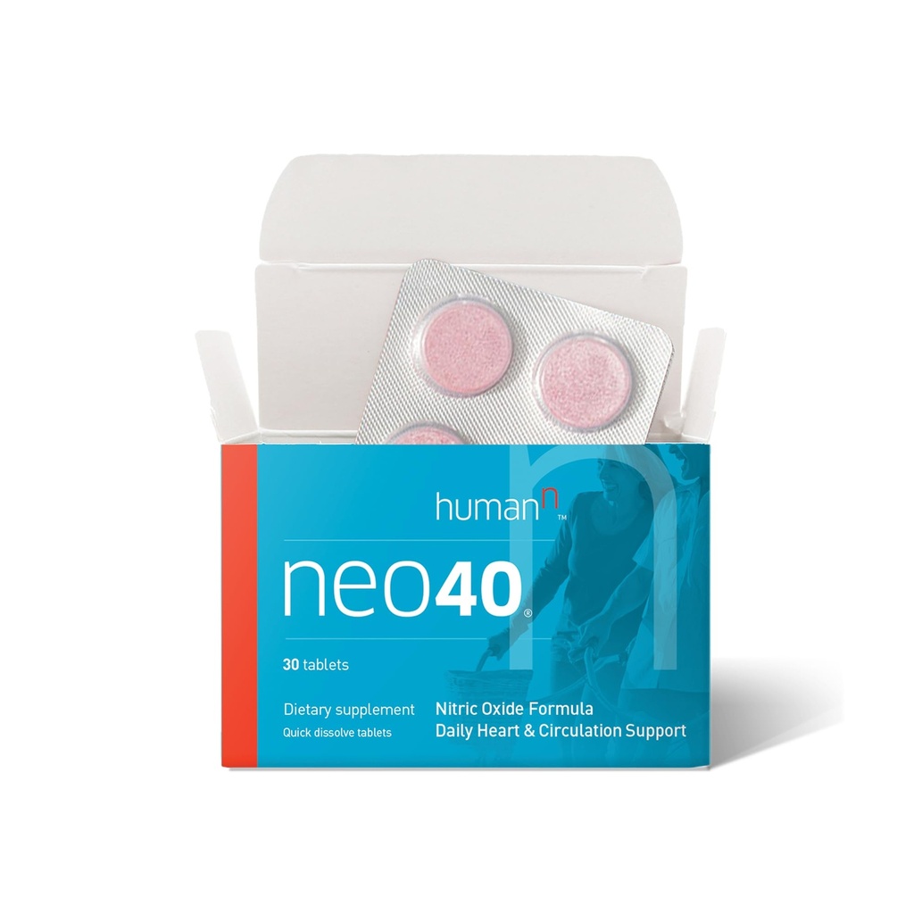 HumanN Neo40 Daily Heart & Blood Circulation Supplements to Boost Nitric Oxide - Ondersteunt de bloeddruk - van Maker of SuperBeets - Omvat 30 Oplosbare tabletten - Smakelijke fruitige smaak