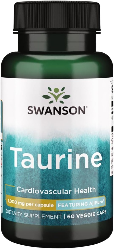 Swanson AjiPure Aminozuur Taurine 1000 Milligrammen 60 Veg Capsules