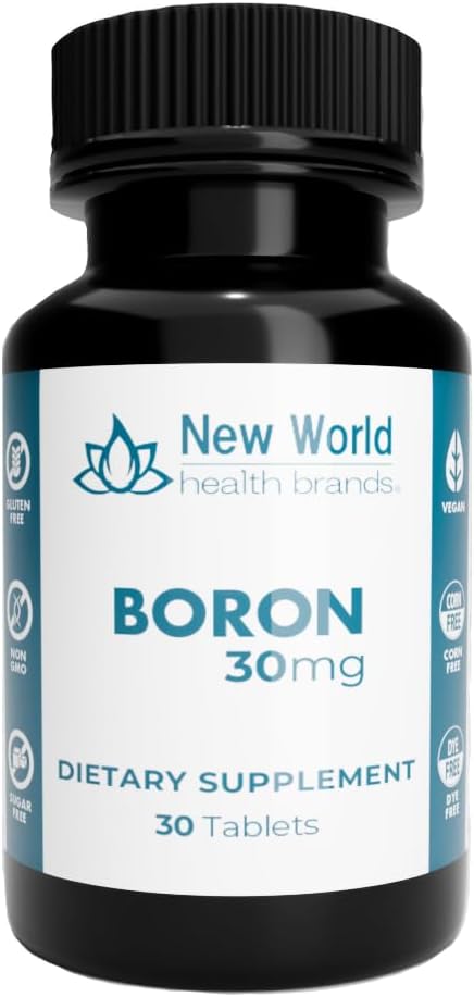 Boron 30mg Mineral Supplement - Soft-Pressed Tablets Schildklier Steun Snelle Absorptie Formule (30)