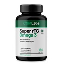 rTG Omega 3 Noorse visolie met CoQ10 Dieetsupplement Hartgezondheid & Antioxidant Ondersteuning met Vitaminen D & E 2000 mg Duurzaam Gebronzen Super rTG Omega 3, 180 Softgels door CGM Labs
