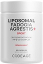 Codeage Liposomale Fadogia Agrestis 600mg Supplement - Fadogia Agrestis 30:1 Extract, Vitamine D3, Zink, Fenegriek, BioPerine Black Pepper - 2-maand levering - Liposomale levering - Non-GMO, 60 capsules