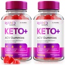 NutraRize (paquet de 2 résultats d'aggloméré Keto ACV Gummies Avancé Perte de poids, RippedRésultats Avis (120 Gummies)