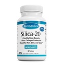 EuroMedica Silica-20 - Supplément soutient la structure osseuse et la production de collagène - Forte dentition et soutien de la densité osseuse en bonne santé - Aide la santé des cheveux, de la peau et des ongles - 60 comprimés (30 portions)
