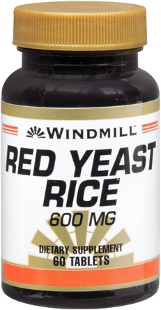 Windmolen Rode gefermenteerde rijst 600 mg tabletten 60 tabletten (verpakking van 6)